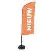 Beach Flag Alu Wind Komplet "Nowy", zielony, holenderski - 65