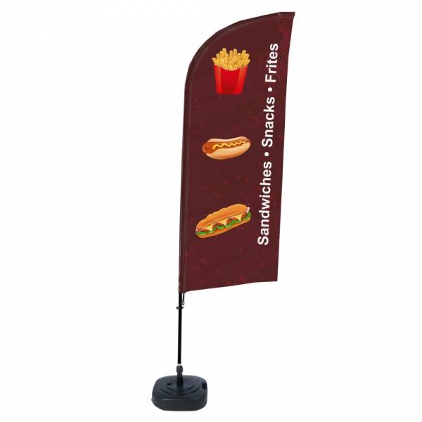 Beach Flag Alu Wind Kompletny Zestaw "Przekąski", angielski