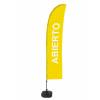 Beach Flag Budget Wind Complete Set Open Yellow French - 0