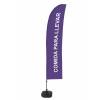 Beach Flag Budget Wind Complete Set Take Away Purple French ECO - 2