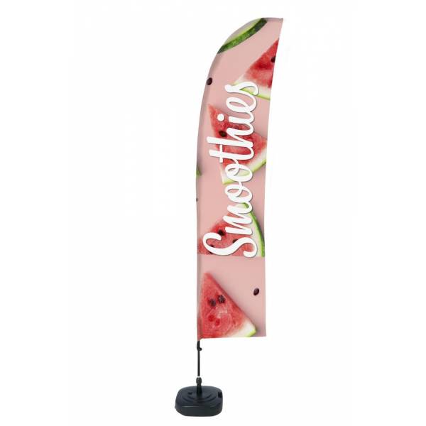 Beach Flag Budget Wind Complete Set Smoothies Watermelon Spanish