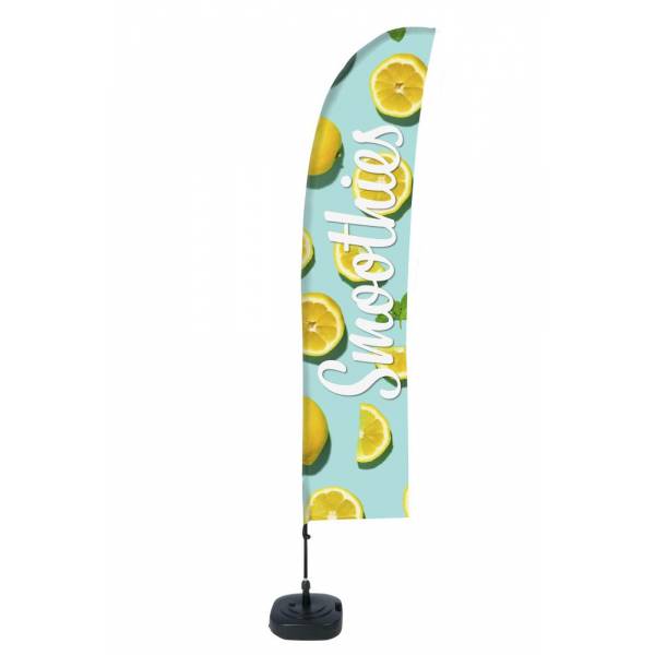 Beach Flag Budget Wind Complete Set Smoothies Lemon Spanish