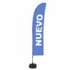Beach Flag Budget Wind Complete Set New Blue French - 2
