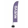 Beach Flag Budget Wind Complete Set New Purple Spanish - 7