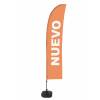 Beach Flag Budget Wind Complete Set New Orange French ECO - 10