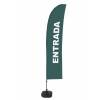 Beach Flag Budget Wind Complete Set Entrance Green French ECO - 1