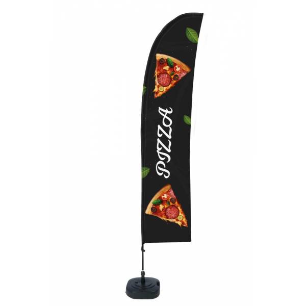 Flaga reklamowa Budget Prosta- motyw Pizza