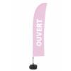 Beach Flag Budget Wind Complete Set Open Pink Spanish - 12