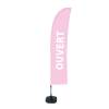 Beach Flag Budget Wind Complete Set Open Pink Spanish - 6