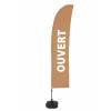 Beach Flag Budget Wind Complete Set Open Brown Spanish - 16