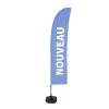 Beach Flag Budget Wind Complete Set New Blue French - 13