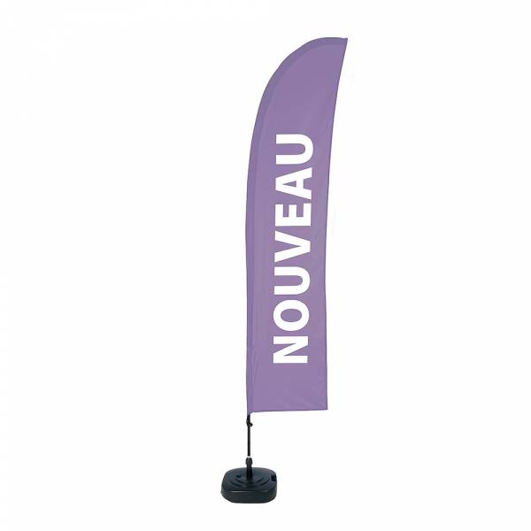 Beach Flag Budget Wind Complete Set New Purple French