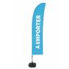 Beach Flag Budget Wind Complete Set Take Away Blue French ECO - 12