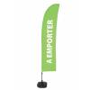Beach Flag Budget Wind Complete Set Take Away Green French - 14