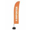 Beach Flag Budget Wind Complete Set Take Away Orange French ECO - 16