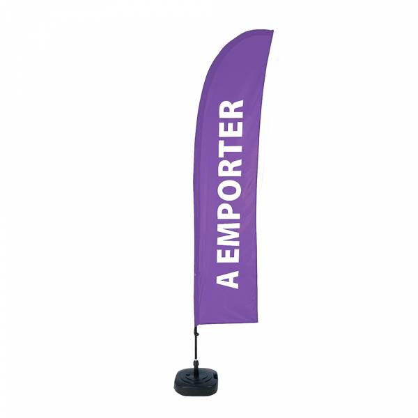 Beach Flag Budget Wind Complete Set Take Away Purple French