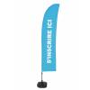Beach Flag Budget Wind Complete Set Sign In Blue French - 9