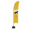 Beach Flag Budget Set Wind Large Click & Collect Yellow French  ECO - 1