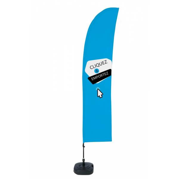 Beach Flag Budget Set Wind Large Click & Collect Blue French