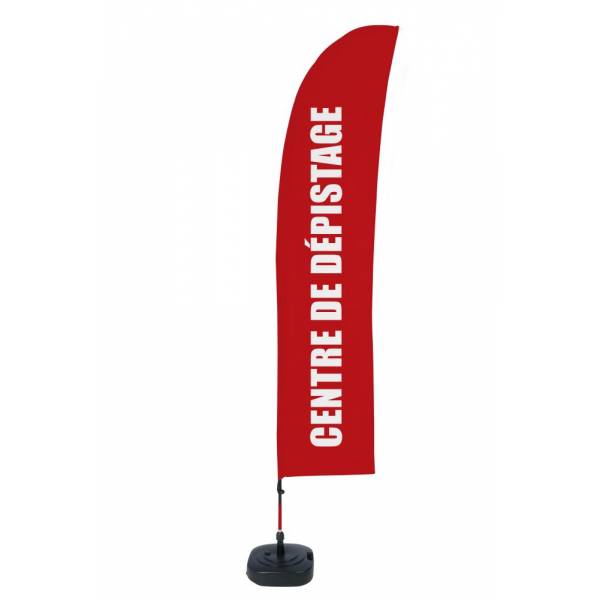 Beach Flag Budget Set Wind Large Test Location Red French