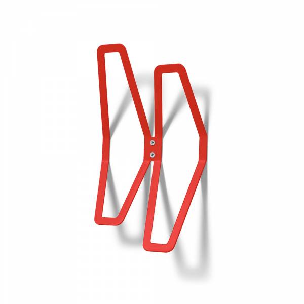 Naścienny wieszak DESIGN czerwony