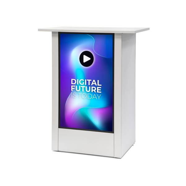 Cyfrowa Trybunka Futuro z monitorem Samsung 32" w pionie, biały