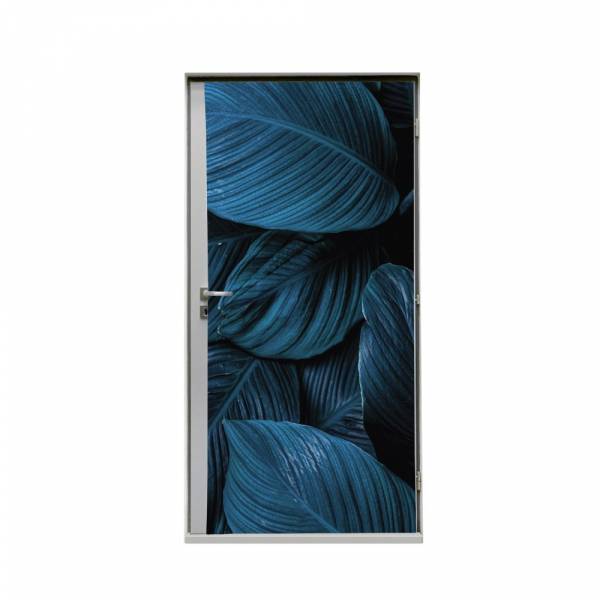 Znacznik na drzwi 80 cm Liście Botaniczne Niebieski