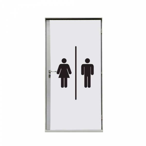 Wydruk reklamowy na drzwi 80 Toalety