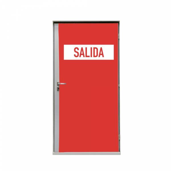 Znacznik na drzwi 80 cm Wyjście Czerwony Hiszpański