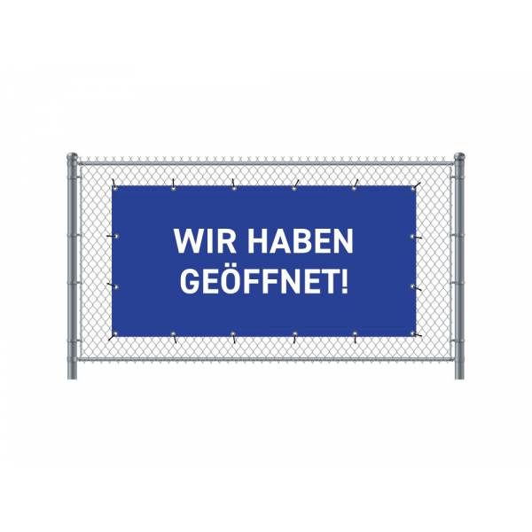 Baner Ogrodzeniowy 200 x 100 cm Otwarty Niemiecki Niebieski