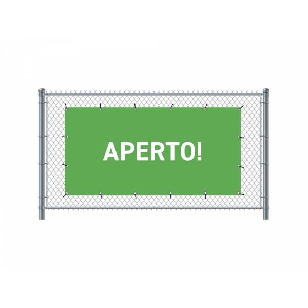 Baner Ogrodzeniowy 200 x 100 cm Otwarty Włoski Zielony