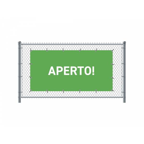 Baner Ogrodzeniowy 200 x 100 cm Otwarty Włoski Zielony