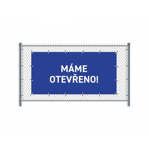 Baner Ogrodzeniowy 300 x 140 cm Otwarty Czech Niebieski