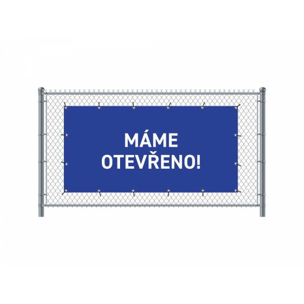 Baner Ogrodzeniowy 200 x 100 cm Otwarty Czech Niebieski