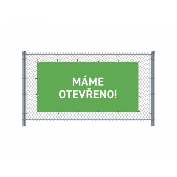 Baner Ogrodzeniowy 300 x 140 cm Otwarty Czech Zielony