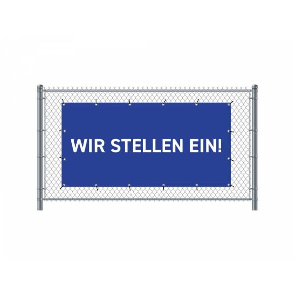 Baner Ogrodzeniowy 200 x 100 cm Zatrudniamy Niemiecki Niebieski