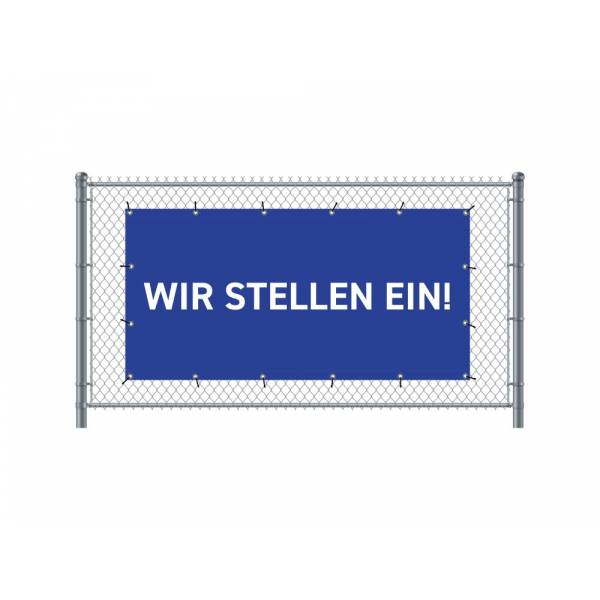 Baner Ogrodzeniowy 200 x 100 cm Zatrudniamy Niemiecki Niebieski