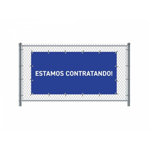 Baner Ogrodzeniowy 200 x 100 cm Zatrudniamy Hiszpański Niebieski