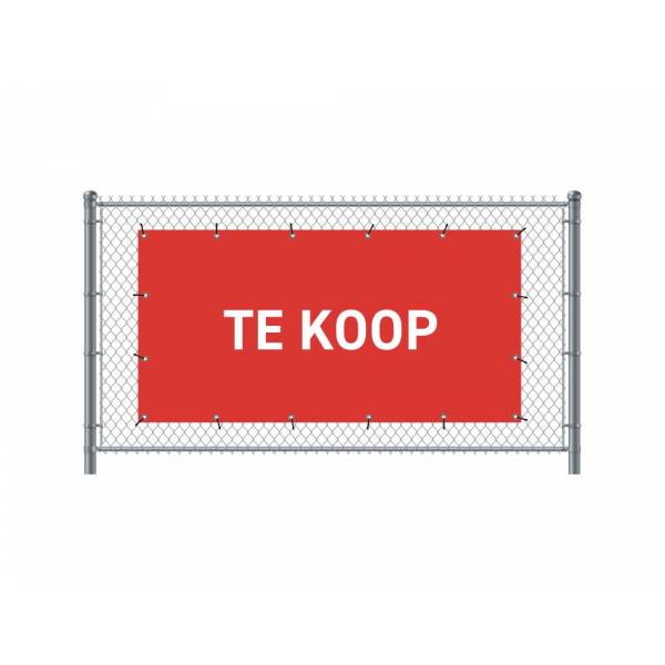 Baner Ogrodzeniowy 300 x 140 cm Na Sprzedaż Holenderski Czerwony