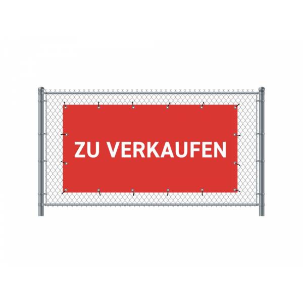 Baner Ogrodzeniowy 300 x 140 cm Na Sprzedaż Niemiecki Czerwony