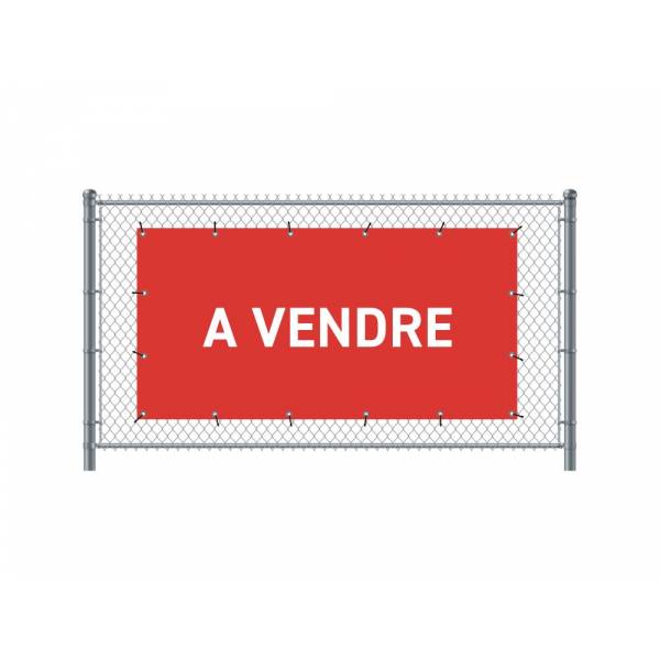 Baner Ogrodzeniowy 200 x 100 cm Na Sprzedaż Francuski Czerwony