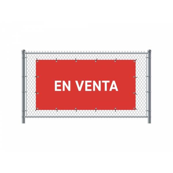 Baner Ogrodzeniowy 200 x 100 cm Na Sprzedaż Hiszpański Czerwony