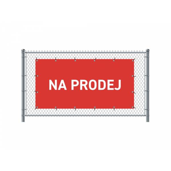 Baner Ogrodzeniowy 200 x 100 cm Na Sprzedaż Czech Czerwony