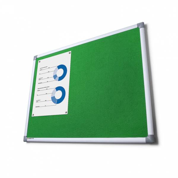 Tablica informacyjna filcowa tekstylna 90x180 cm Zielona