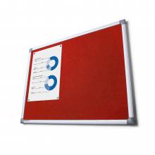 Tablica informacyjna filcowa tekstylna 90x180 cm Czerwona