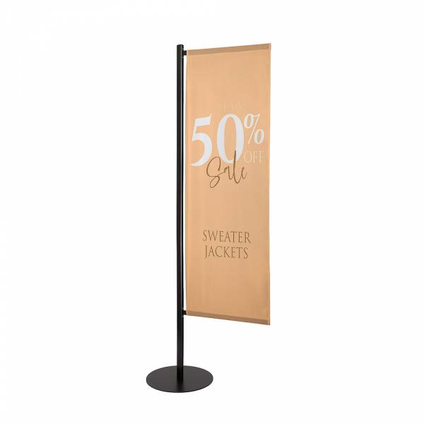 Wewnętrzny słupek na flagi wydruk 48 x 160 cm