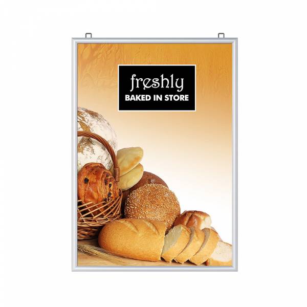 Dwustronna rama zatrzaskowa na plakat B1 (70x100 cm) narożnik ostry