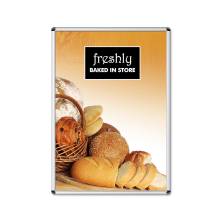 Plakatowa rama zatrzaskowa OWZ 70x100 cm narożnik zaokrąglony aluminiowy profil 25 mm Plakatowa rama zatrzaskowa OWZ 70x100 cm narożnik zaokrąglony aluminiowy profil 25 mm