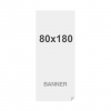 Banner Premium No Curl 220 g / m2, wykończenie matowe, 80x200cm, wszyte otwory w narożnikach - 7