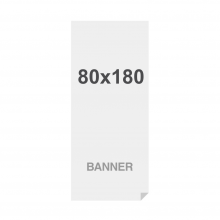 Banner Premium No Curl 220 g m2 wykończenie matowe 80x180cm wszyte otwory w narożnikach